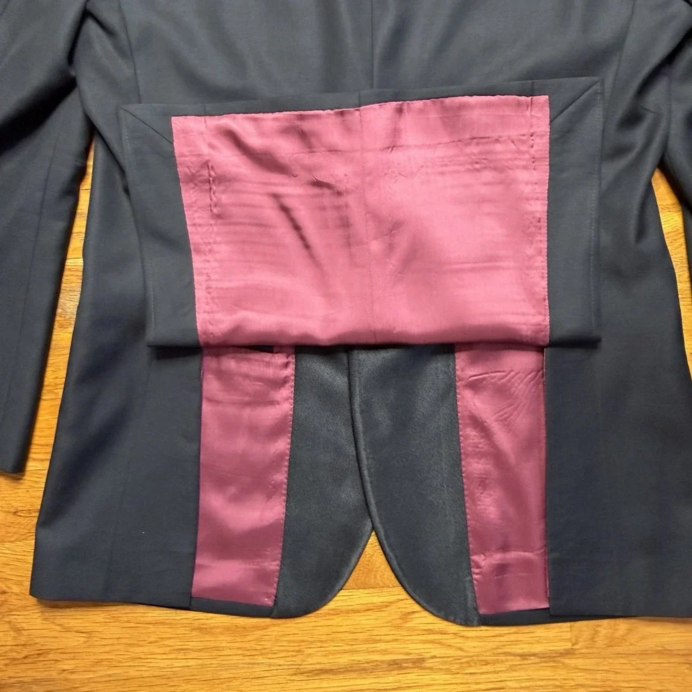 Suit Supply New Verona Tuxedo Jacket Mens 40R Black Vitale Barberis Canonico